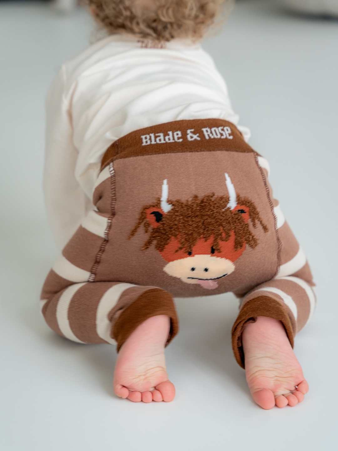 Neutral Highland Cow Leggings