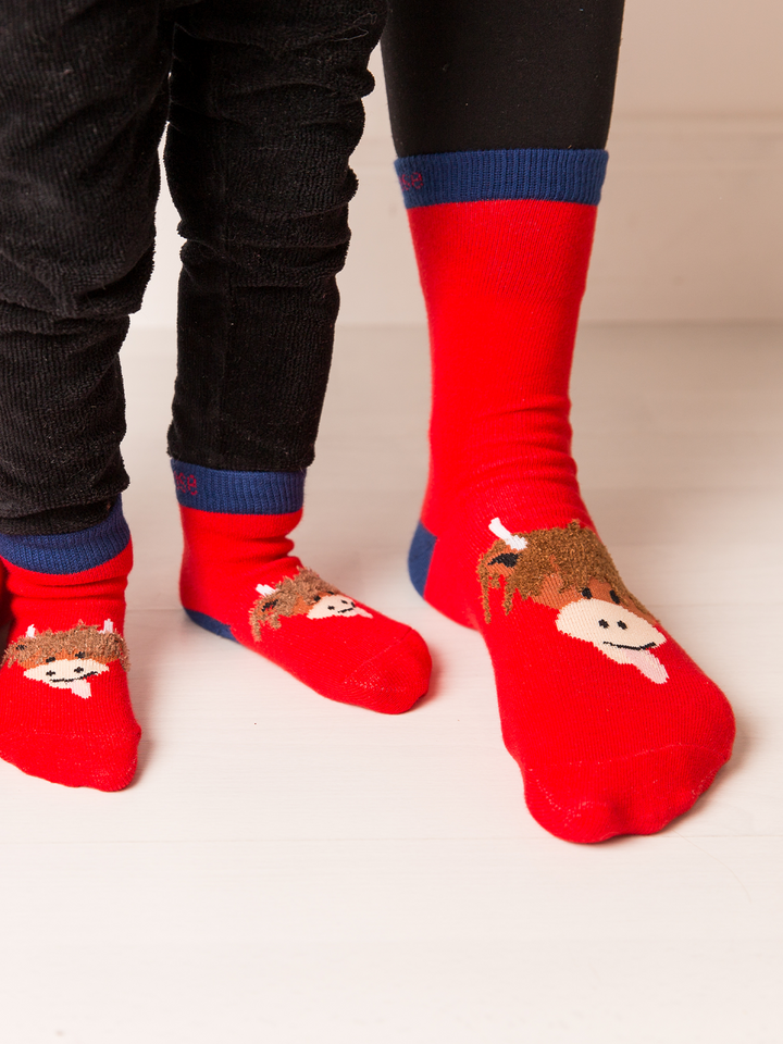 Highland Cow Adult Socks