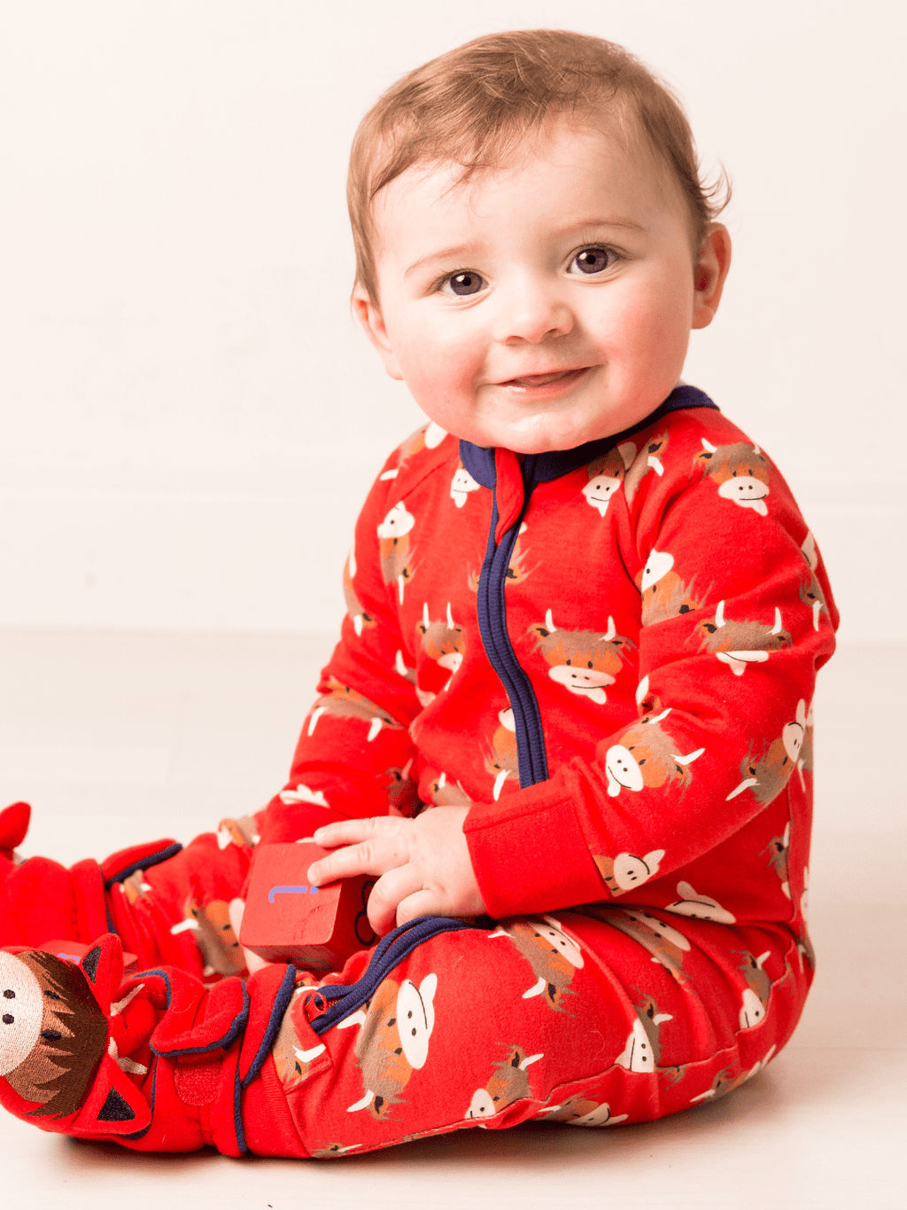Hamish Highland Cow Zip-Up Romper Blade & Rose UK