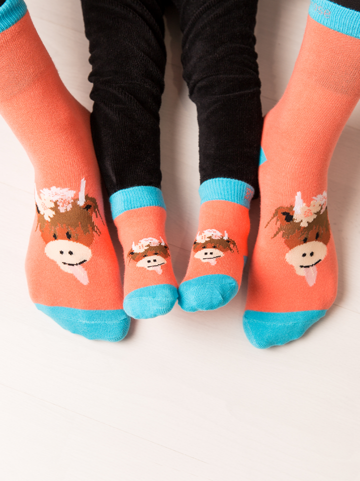 Highland Cow Adult Socks