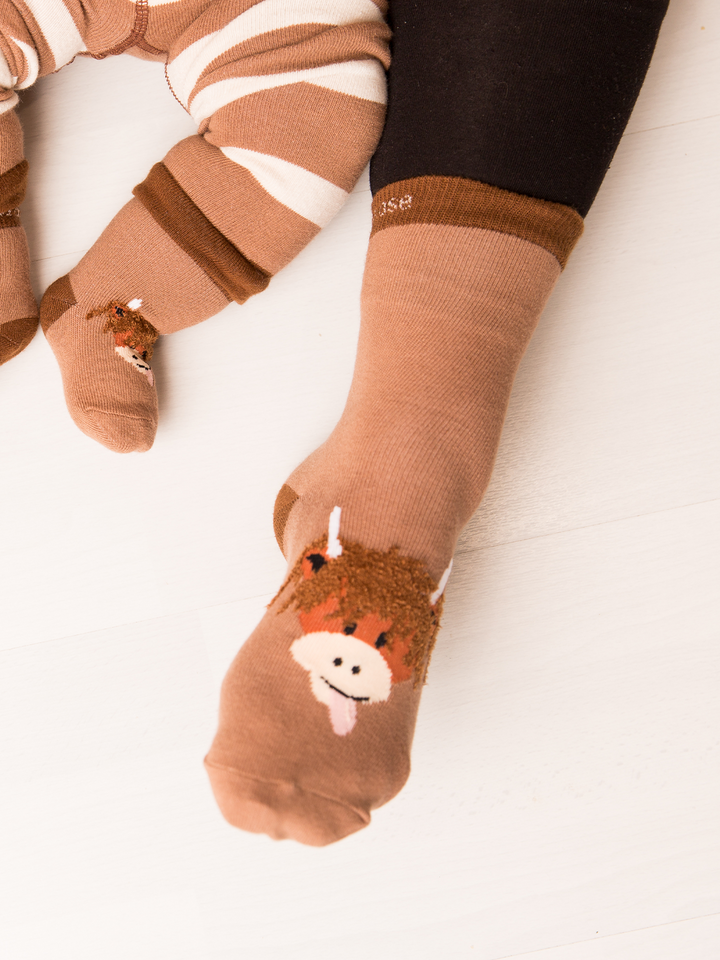 Highland Cow Adult Socks