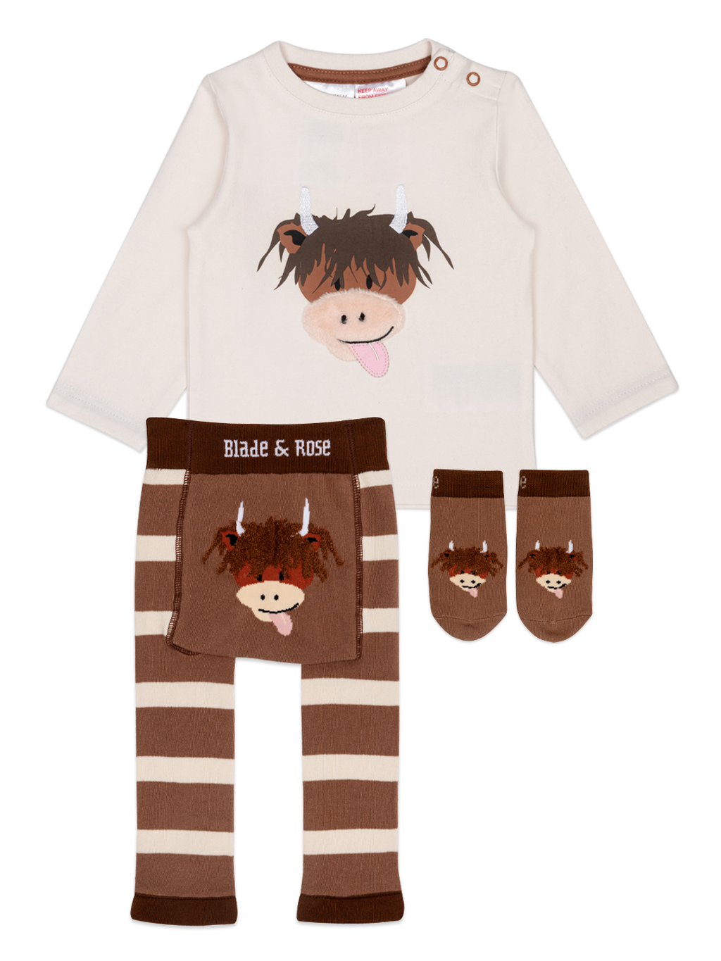 Neutral Highland Cow Top