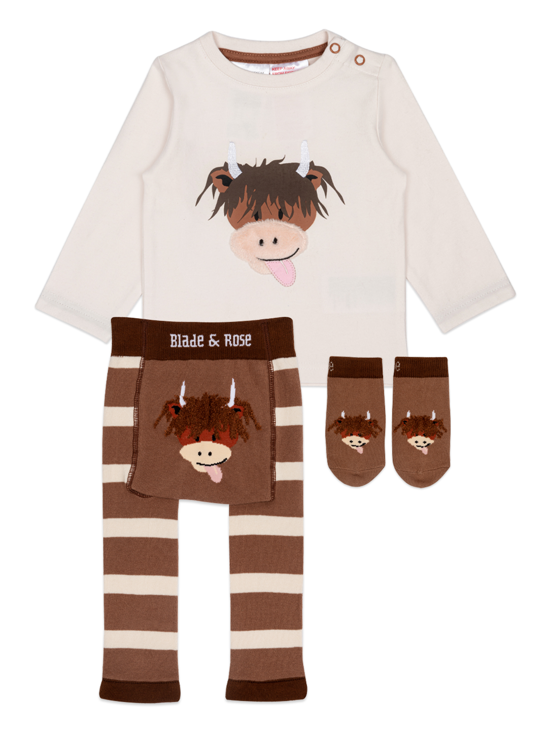 Neutral Highland Cow Top