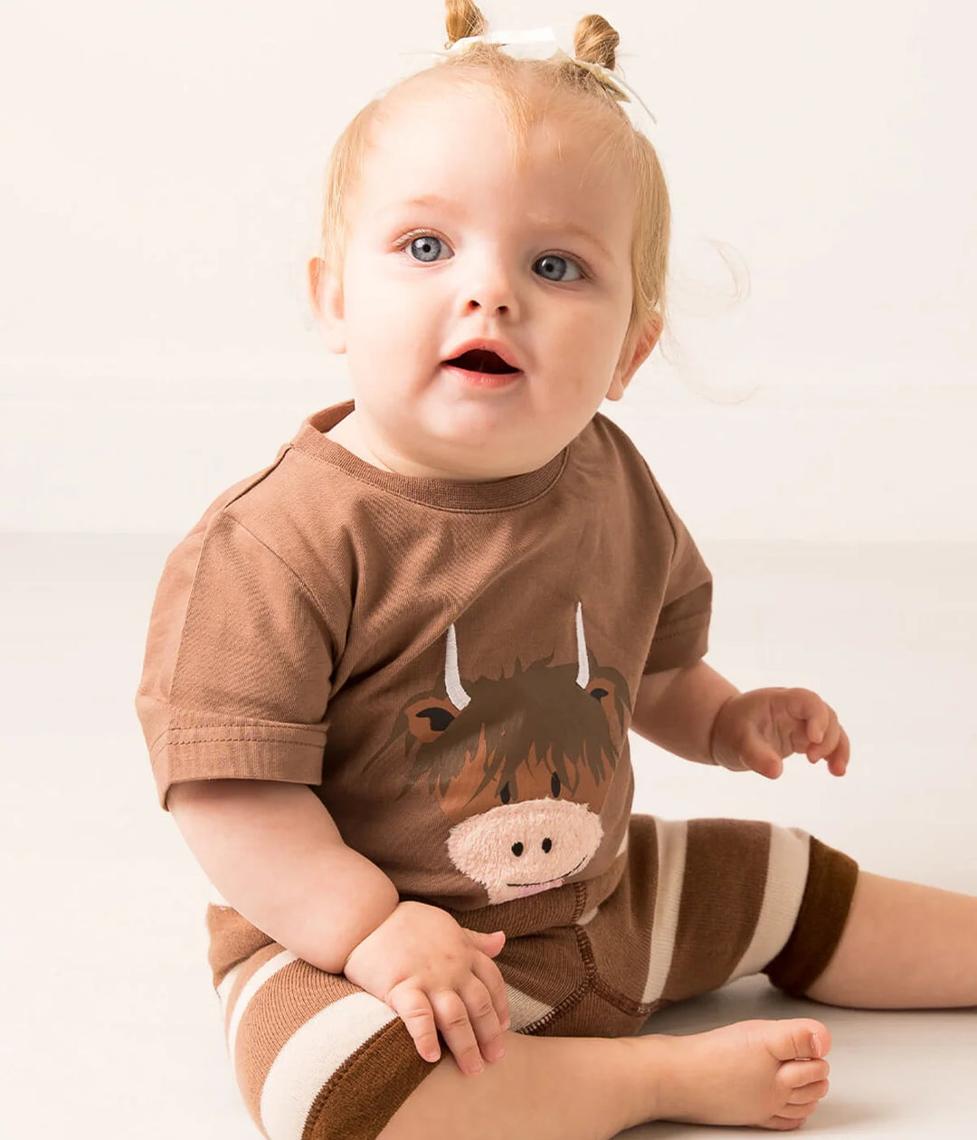 Neutral Highland Cow Tee