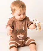 Neutral Highland Cow Tee