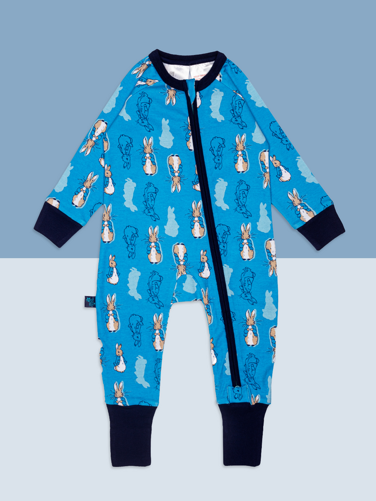 Peter Rabbit Navy Zip-Up Romper