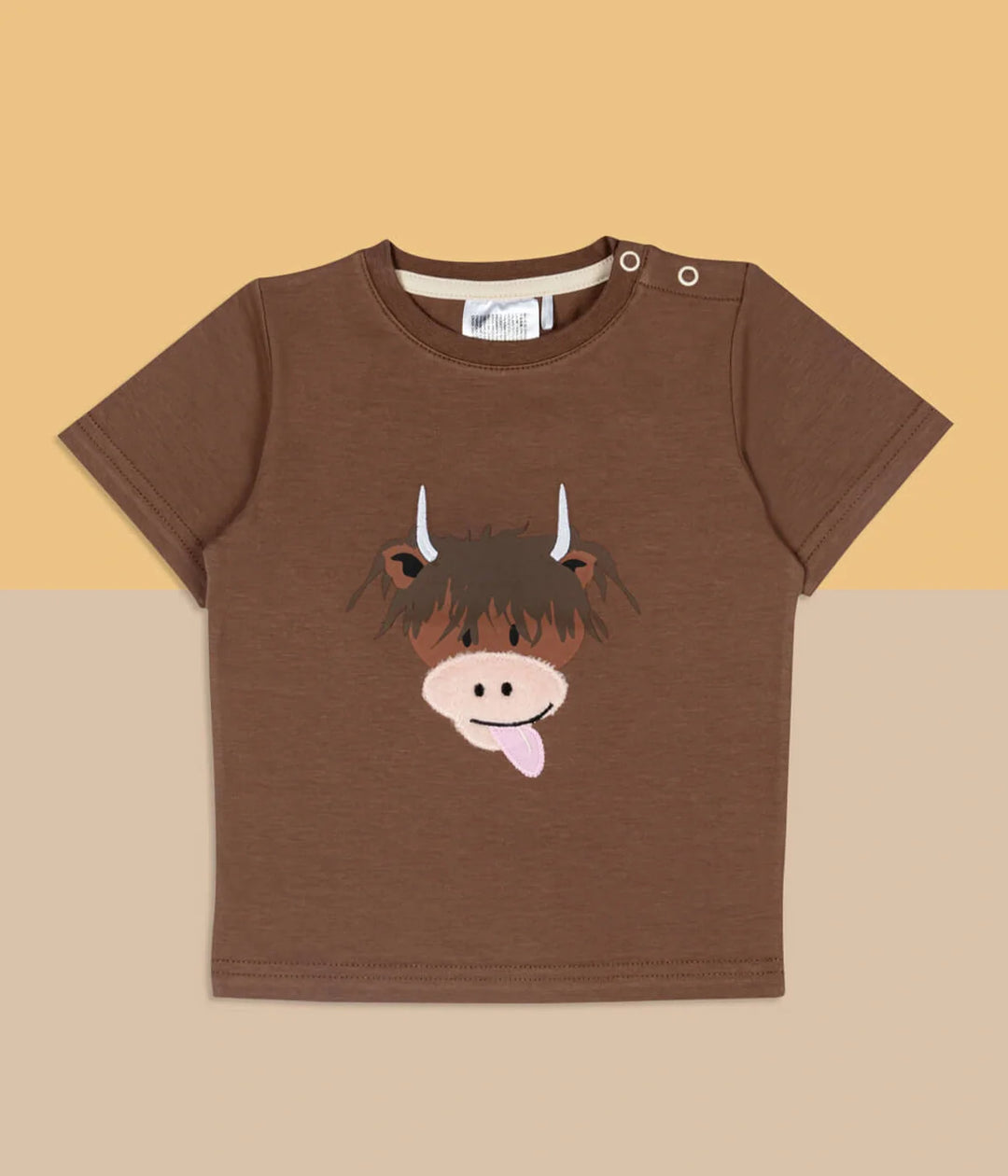Neutral Highland Cow Tee