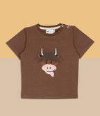 Neutral Highland Cow Tee