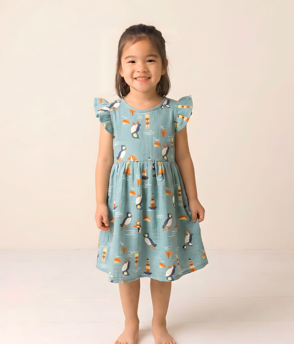Junior Kenzie the Puffin Summer Dress