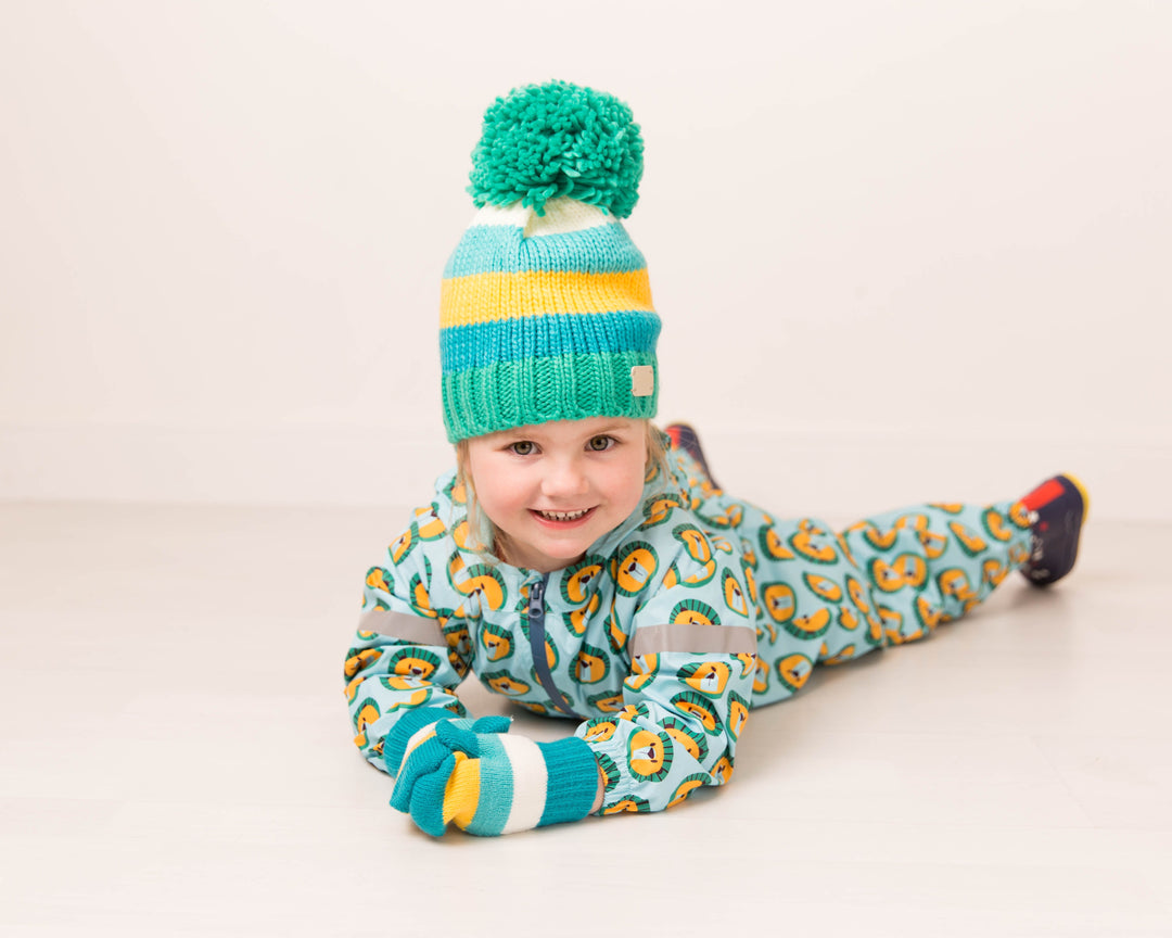 绿色和芥末色连指手套